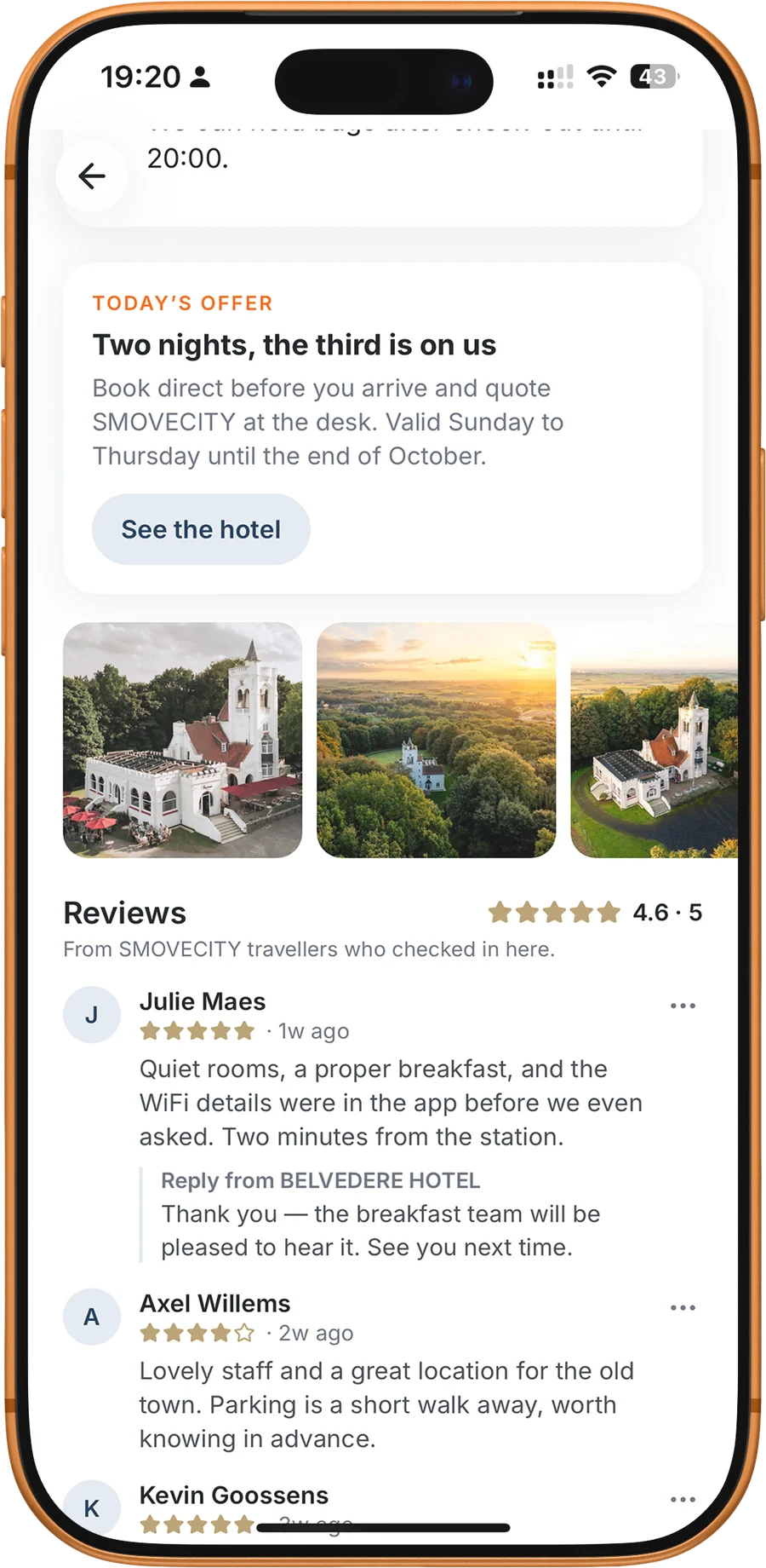 Today’s offer and reviews with the hotel’s reply