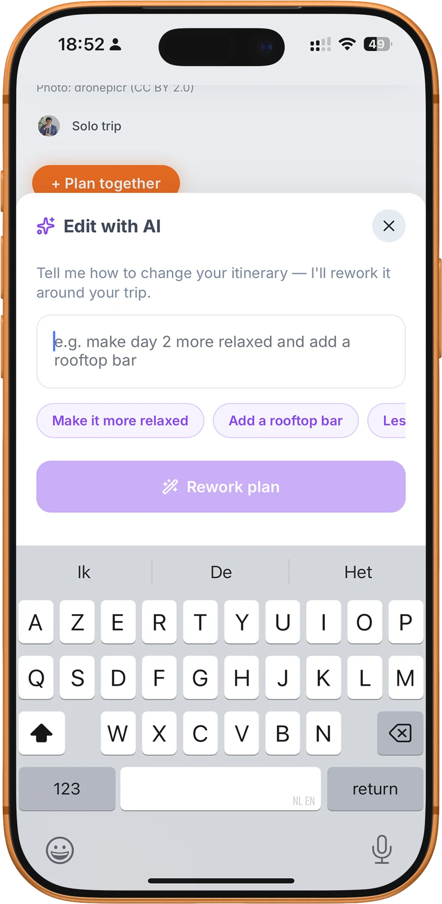 Edit with AI: rework the plan in a sentence