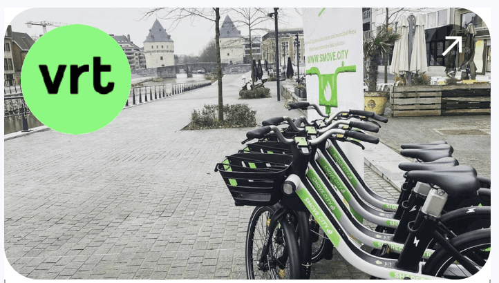 Nu ook elektrische deelfietsen in het straatbeeld van Kortrijk